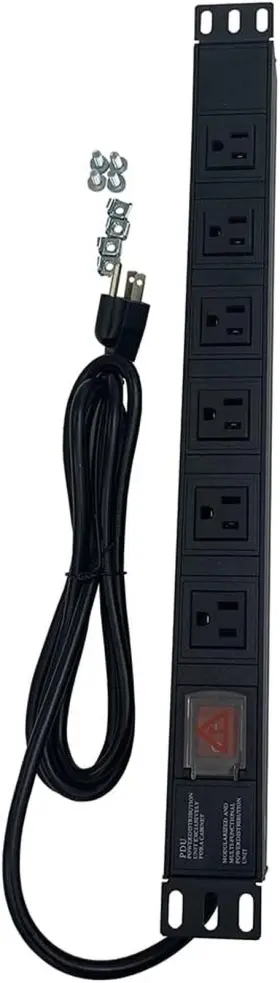 7895236410 445039982911 19 Inch 1u Rack Mount Pdu Power Strips 6 Or 8 Outlet Mountable Strip Wall