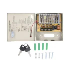 Aomuch Sxl88 4 Output Channel Cctv Power Box With Key Lock Dc 12v 5a For Dvr Syste
