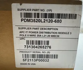 Apc Pdm3520l2120-680 Schneider / Power Distribution Module Free 2nd Day Air