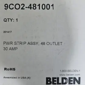 Belden 9co2-481001 Pdu Monitored 2x24a 208 Vac 1 Phase Vertical 48 C13 2x L6-30p