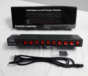 Centropower Ct-pdu10-sp New 10 Outlet Pdu Power Strip With Rack Mount And On/off Switches