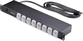 .com 705353346378 .com 8-outlet Horizontal Rack Mount Pdu 1u Power Strip Outlet On/off Switches