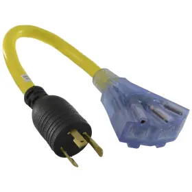 Conntek Wl530515 1.5-foot 30-amp 125-volt Fan-style Generator Extension Cord L5-30p To Three