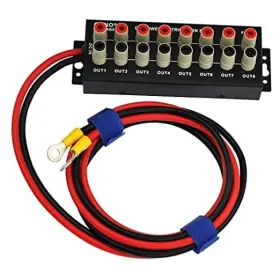 Czh-labs F-1043 Banana Jack 8 Outlet Dc Power Distribution Strip With Cable