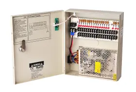 Eversecu 605621342951 18 Channel Dc12v 10 Amp Reset Fuse Cctv Dc Distributed Power Box With Ac Plug