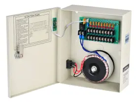 Eversecu Es-cp2409-5a 9 Channel Ac 24v 5 Amp Reset Fuse Cctv Dc Distributed Power Box With Plug