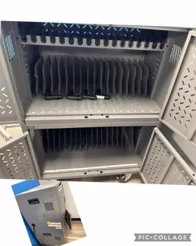 Global 445034671629 32 Device Mobile Charging And Storage Cart For Ipads Chromebooks Laptop Com
