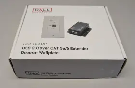 Hall Technologies U22-160-dp Usb 2.0 Cat 5e/6 Extender Decora Wallplate
