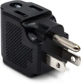 Hosa Pwa-486 Nema 5-15r To 5-15p Right Angle Power Adaptor Black