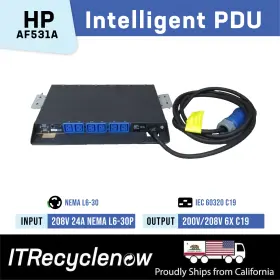 Hp Af531a Nema L6-30 Intellegent Modular Pdu 6x C19 200v / 208v 4992 Va 24a