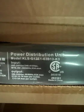 Kailes Kls-g12e1-63b13-k3 Pdu 240v 63amp Kailes Kls-g12e1-63b13-k3 Pdu 240v 63amp