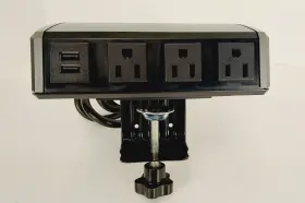 Legrand / Wiremold Wsc320-s Desktop Power Center Black Usb Ac Edge Mount Variant