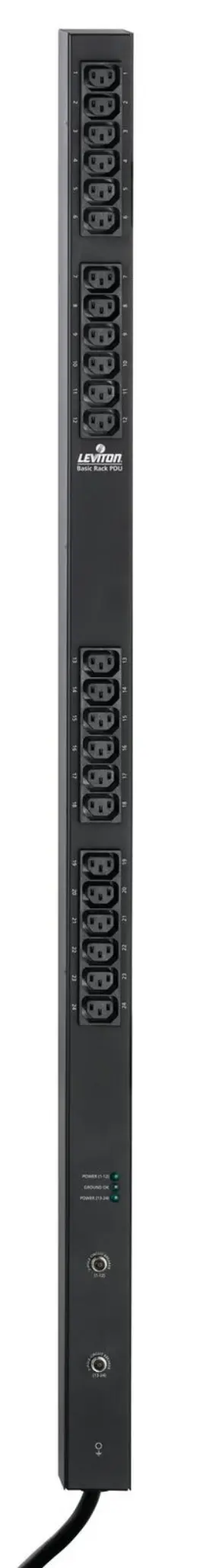 Leviton 078477308950 P1047-10l Pdu 0ru 208v 30a 24 C13 L6-30p/10ft