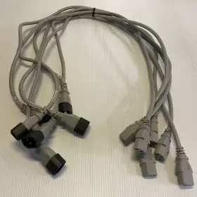 Lian Dung 038-004-339 3 Foot Nema C13 To C14 13a Universal Pdu Power Cords Grey Lot Of 6