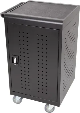 Line Leader 810965030727 Abc30charge - 30 Bay Mobile Charging Station Cart With Locking Cabinet Ss-cctab30