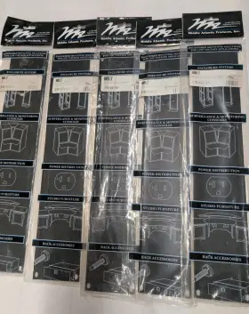 Middle Atlantic Products Hbl2 Lot Of 5 2sp Flat Anod Aluminum Blank Panel New