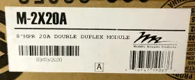 Middle Atlantic Products M-2x20iga M-2x20a 8 Inch Mpr 20a Double Duplex Iso Module