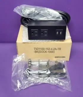 National Lighting Tv21100-152-4.2a-tr-bk New Furniture Power Distribution Unit Dock-1000 Series