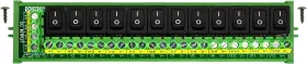 Oono D-1445p Screw Mount 12 Channel Rocker Switch Dc Power Distribution Strip Module