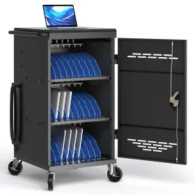 Pochar 850043301738 Fully Assembled 30 Unit Device Charging Station For Chromebook Ipad