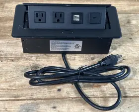 Power Furniture Distribution Gs201 Popup Unit 2 Outlets Usb And C 1500w