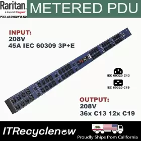 Raritan Px2-4529x2yu-k2 Rack Power Distribution Unit 45a 208v 48 Outlet Pdu