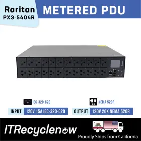 Raritan Px3-5404r Nema 5-15p Metered Pdu 20x 520r 1phase 120v 1.4kva 15a