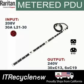 Raritan Px3-5721u-k7 White 240v Px3 Pdu Vertical Rack 30a 3p Nema L21-30 6x C19 30x C13 Raritan Px3-5721u-k7 White 240v Px3 Pdu Vertical Rack 30a 3p Nema L21-30 6x C19 30x C13