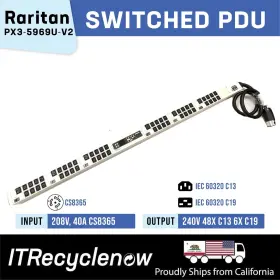 Raritan Px3-5969u- White Vertical Rack Px3-5969u Pdu 40a Double Wide 6x C19 48x C13 Tested Raritan Px3-5969u- White Vertical Rack Px3-5969u Pdu 40a Double Wide 6x C19 48x C13 Tested
