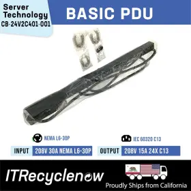 Server Technology Cb-24v2c401-001 New Simple Vertical Rack 240v L6-30 30a Pdu 24 Outlet C13