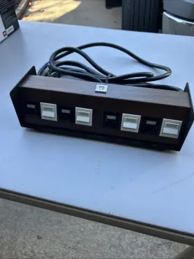 Sgl Waber Ul97cb-15 Vintage Sl Multiple Outlet Strip 8 Switches Indicator Lights Ul Wood Grain