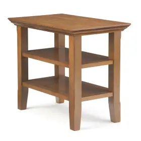 Simpli Home Axcraca05-lgb Acadian Solid Wood 14 Inch Wide Rectangle Transitional Narrow Side T