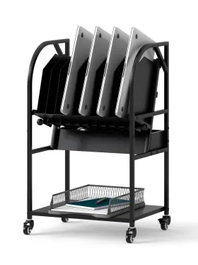 Suuiwau Usy32-0004 Laptop Charging Station 10-device Rolling Open Cart For Laptops Chro Suuiwau Usy32-0004 Laptop Charging Station 10-device Rolling Open Cart For Laptops Chro