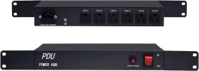 Thepoestore Ct-pdu6 6 Outlet Horizontal 1u Pdu Rack Mount Power Strips - Surge 6-outlet-pdu