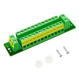 Tnisesm C-d-021 16 Amp 1x 12 Position Power Distribution Board 2 Inputs X 13 Outputs For Ac Dc