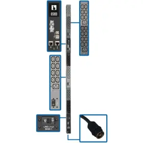 Tripp Lite Pdu3evn6h50b Pdu 3phase Monitored 14.5kw 200/208/240v 42 C13 6 C19 Lcd Taa