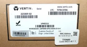 Vertiv Vp4551v Geist Monitored Rack Pdu Vertical 12 C13 C19 60a 208v