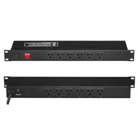 Vevor 313038423469 1u Rack Mount Pdu Power Strip 12 Outlets With Integrated Switch For Home Office