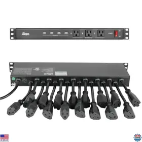 Visit The Tecmojo Store B0cjcvb5mx 1u 19 Inch Rack Mount Pdu Power Distribution Unit - Outlet Strip